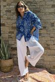 Hush Pillow Cotton Bandana B Boyfriend Shirt Malibu Blue